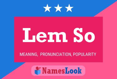 Lem So Name Poster