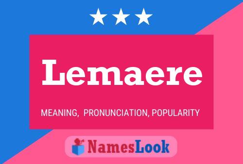 Lemaere Name Poster