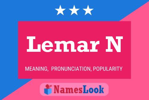 Lemar N Name Poster