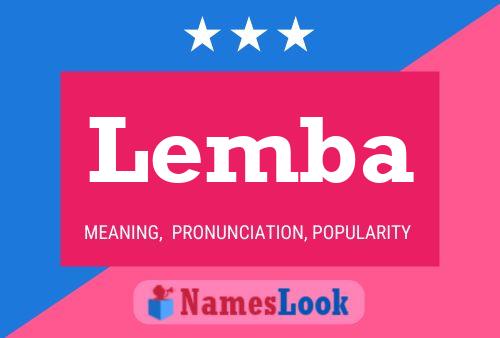 Lemba Name Poster