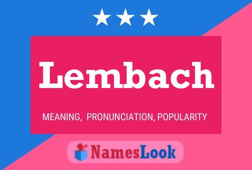 Lembach Name Poster