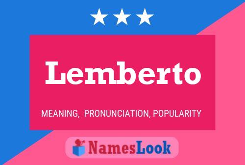 Lemberto Name Poster