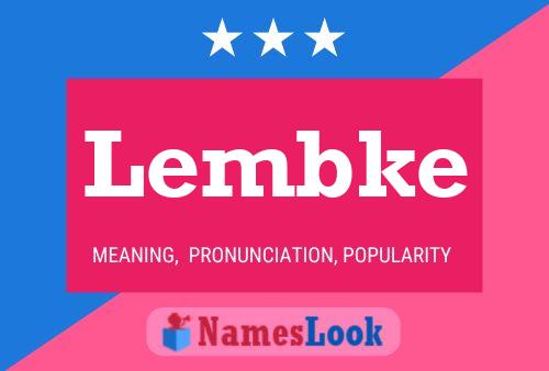 Lembke Name Poster