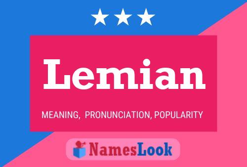 Lemian Name Poster