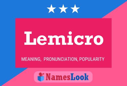 Lemicro Name Poster