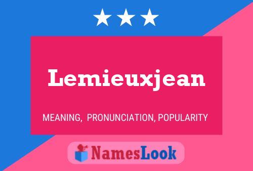 Lemieuxjean Name Poster