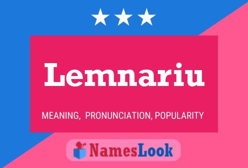 Lemnariu Name Poster