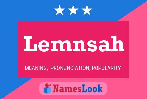 Lemnsah Name Poster