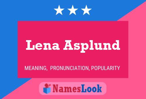 Lena Asplund Name Poster