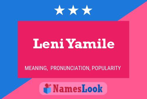 Leni Yamile Name Poster