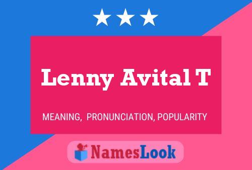 Lenny Avital T Name Poster