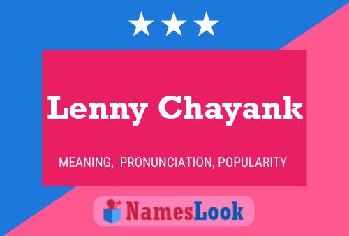 Lenny Chayank Name Poster