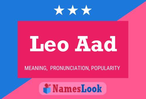 Leo Aad Name Poster