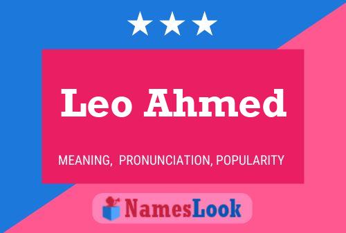 Leo Ahmed Name Poster