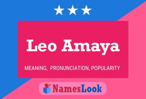 Leo Amaya Name Poster