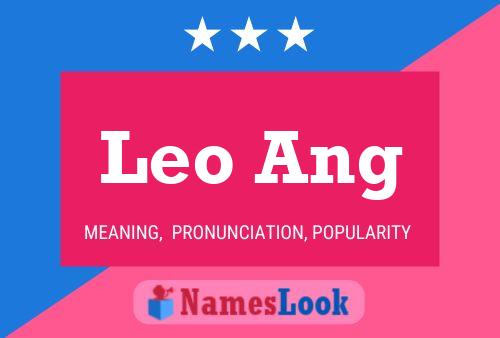 Leo Ang Name Poster