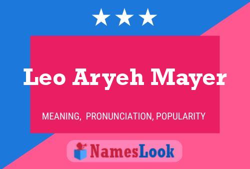 Leo Aryeh Mayer Name Poster