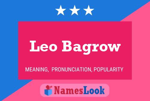 Leo Bagrow Name Poster