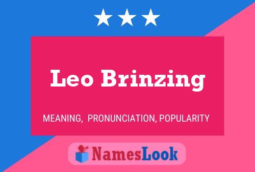 Leo Brinzing Name Poster