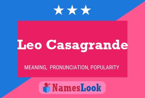 Leo Casagrande Name Poster