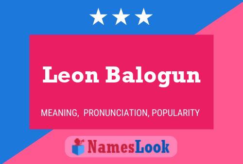 Leon Balogun Name Poster