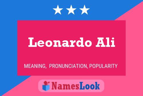 Leonardo Ali Name Poster