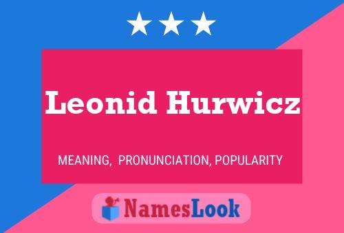 Leonid Hurwicz Name Poster