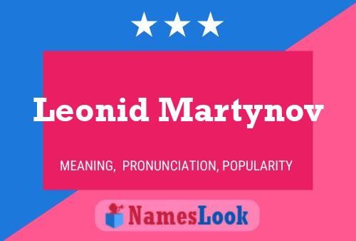 Leonid Martynov Name Poster