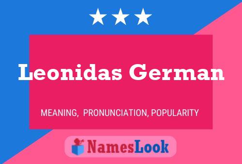 Leonidas German Name Poster