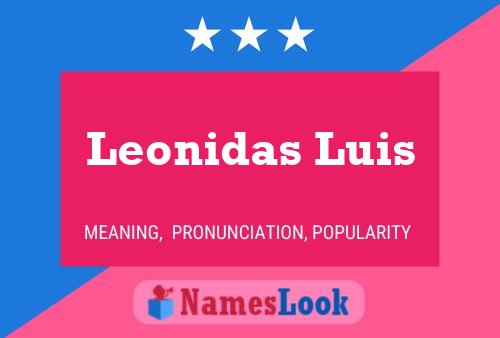 Leonidas Luis Name Poster