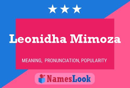 Leonidha Mimoza Name Poster