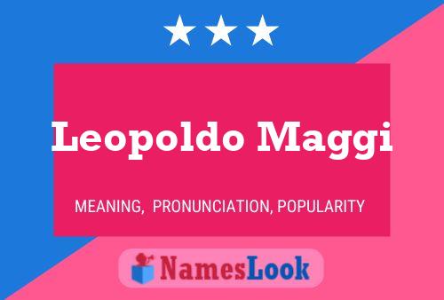 Leopoldo Maggi Name Poster