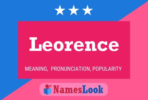 Leorence Name Poster