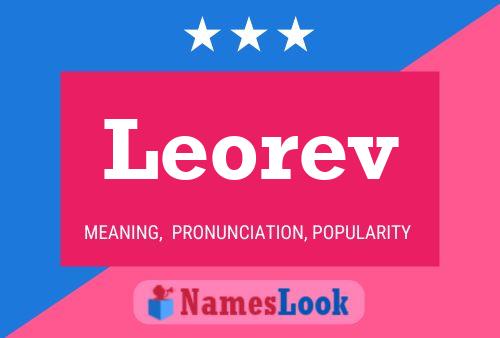 Leorev Name Poster