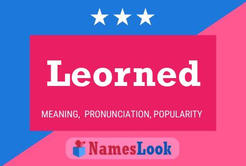 Leorned Name Poster