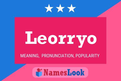 Leorryo Name Poster