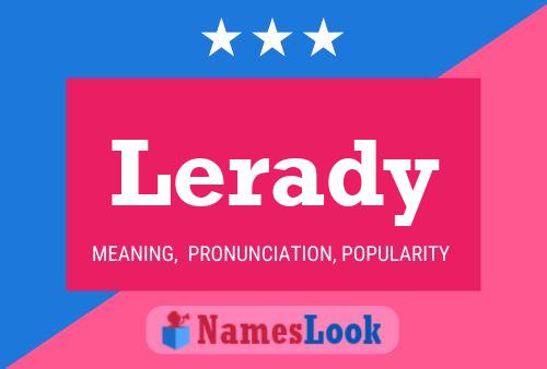 Lerady Name Poster