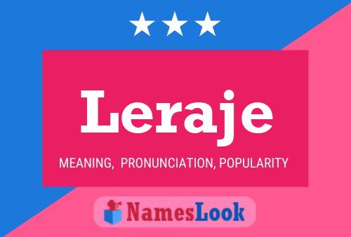 Leraje Name Poster