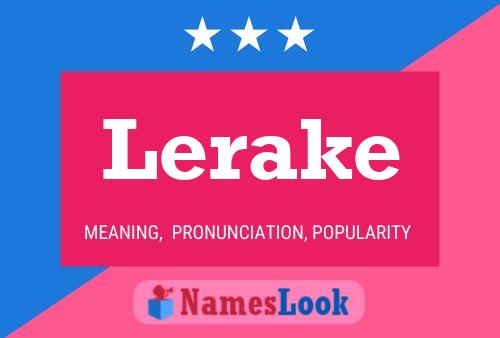 Lerake Name Poster