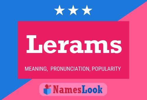 Lerams Name Poster