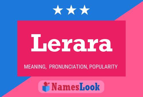 Lerara Name Poster