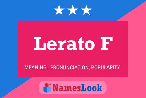 Lerato F Name Poster