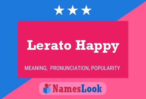 Lerato Happy Name Poster