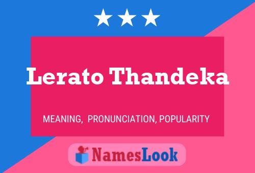 Lerato Thandeka Name Poster