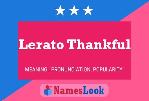 Lerato Thankful Name Poster