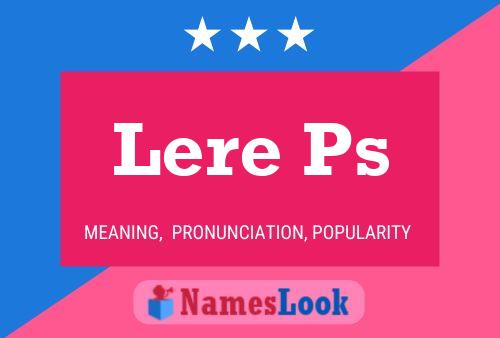 Lere Ps Name Poster