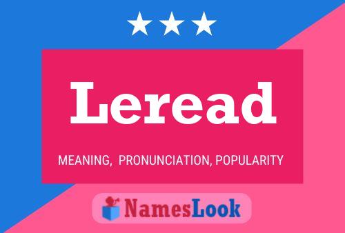 Leread Name Poster