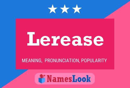 Lerease Name Poster