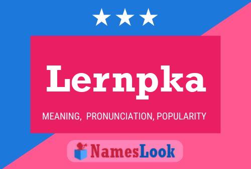 Lernpka Name Poster