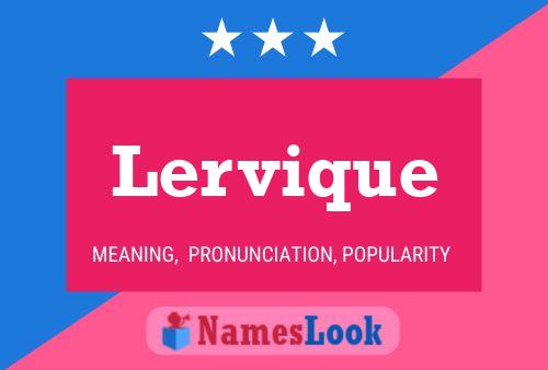 Lervique Name Poster